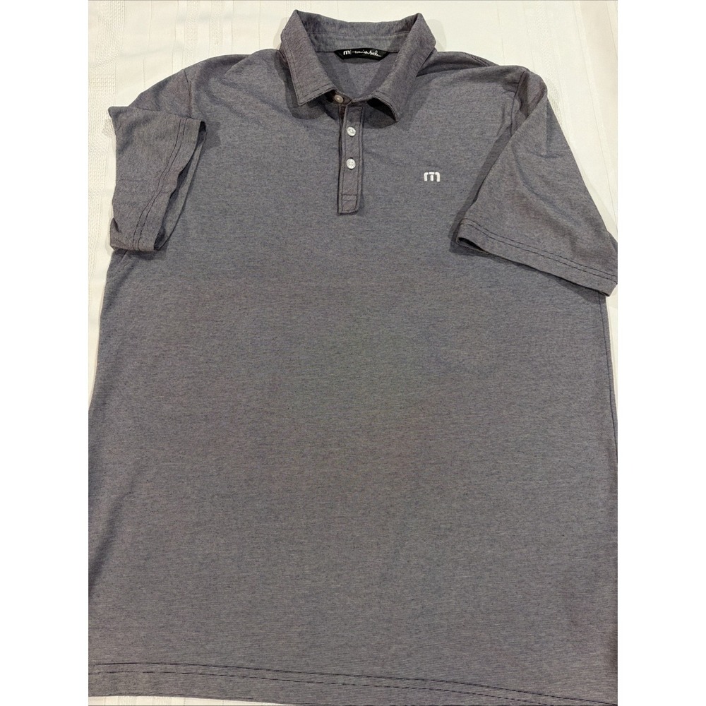 Travis Mathew Polo Shirt Mens XL Extra Large Gray Casual Golf Office Outdoor - Picture 2 of 5